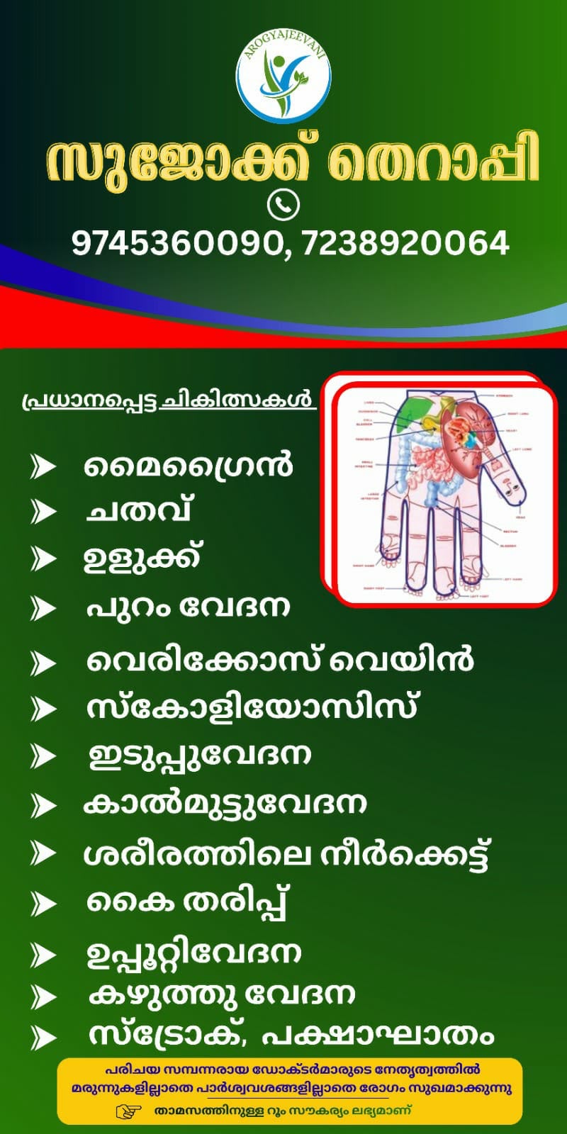 Ayurvedic treatment areas